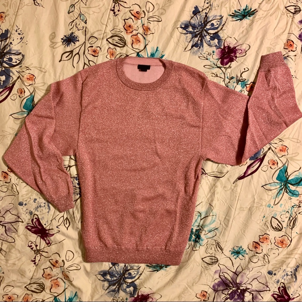 - 💜 Sparkly Pink J. Crew Oversized Sweater